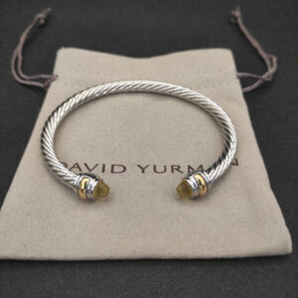 David Yurman 5mm double-tip yellow diamond bracelet